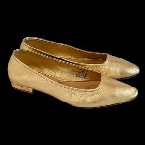 ZARA Gold Flats